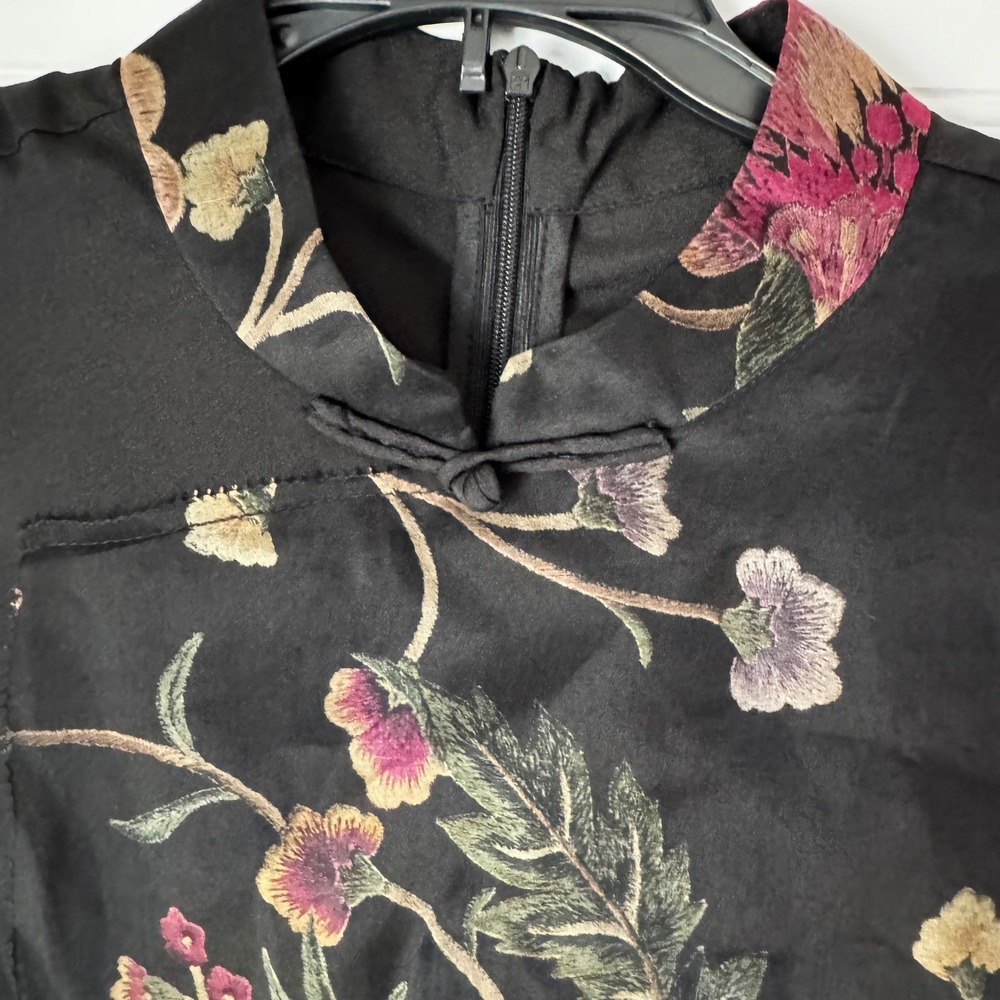 DDER Silk Chinese Style Floral Sleeveless Dress Women's M fairy goth‎ flows - Picture 2 of 14